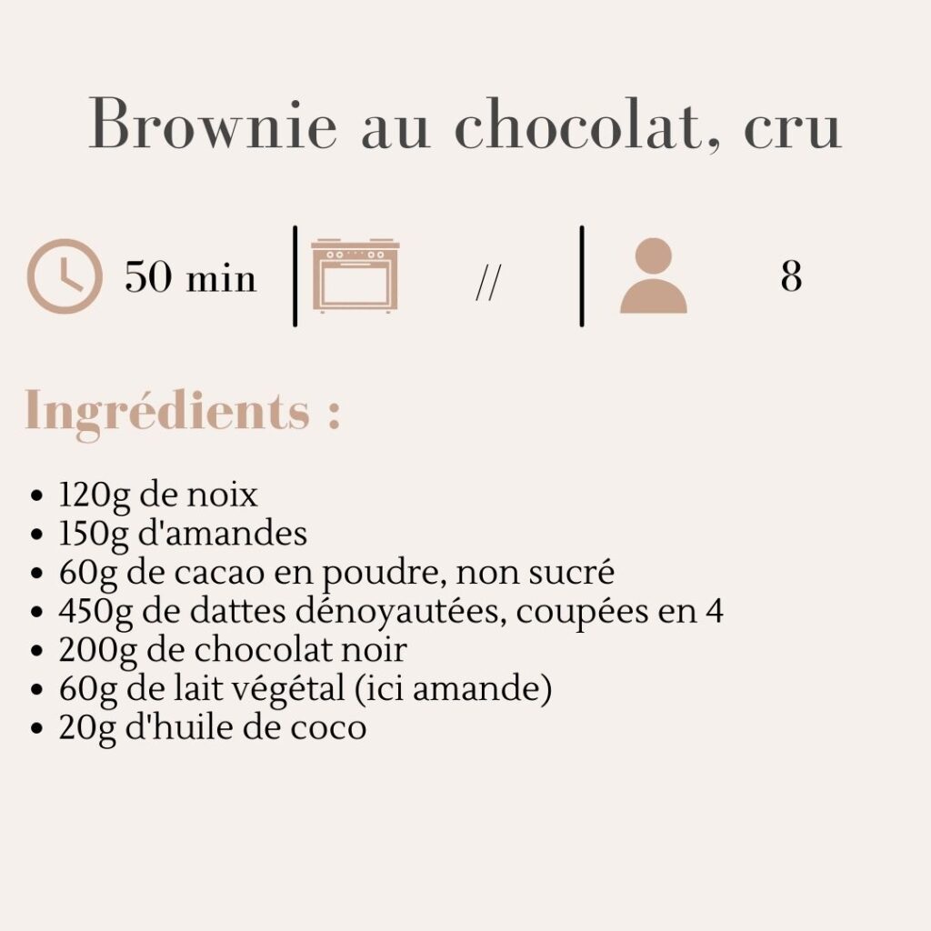 recette brownie au chocolat cru